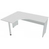 Hobis Pracovný stôl Gate, ergo, pravý, 160x75,5x120 cm, biely/sivý Hobis Pracovný stôl Gate, ergo, pravý, 160x75,5x120 cm, biely/sivý