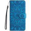 Peňaženkové puzdro Embossing Pattern Slnečnica modré – Xiaomi Redmi 15C Peňaženkové puzdro Embossing Pattern Slnečnica modré – Xiaomi Redmi 15C