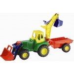Lena Traktor s lyžicou a bagrom a vozíkom