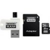 GOODRAM microSDHC karta 32GB M1A4 All-in-one (R:100/W:10 MB/s), UHS-I Class 10, U1 + Adapter + OTG card reader/čtečka GOODRAM microSDHC karta 32GB M1A4 All-in-one (R:100/W:10 MB/s), UHS-I Class 10, U1 + Adapter + OTG card reader/čtečka