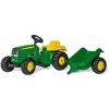 Rollytoys Šliapací traktor Rolly Kid J. Deere s vlečkou - zelený Rollytoys Šliapací traktor Rolly Kid J. Deere s vlečkou - zelený