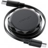 Acefast C13-03 USB-C kábel 60W, navíjací - čierny AF280132 Acefast C13-03 USB-C kábel 60W, navíjací - čierny AF280132