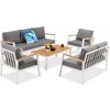 Garden Point Zakintos Coffee 7 hliníkový set biely