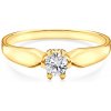Zásnubný prsteň Triumph of Love: žlté zlato, biely zafír - PI-Z-SZ-00026 SAVICKI Zásnubný prsteň Triumph of Love: žlté zlato, biely zafír - PI-Z-SZ-00026 SAVICKI