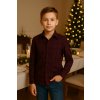Fashionkids Detská elegantná košeľa pre chlapcov – bordová károvaná, sviatočná Farba: Bordová, Veľkosť: 158 Fashionkids Detská elegantná košeľa pre chlapcov – bordová károvaná, sviatočná Farba: Bordová, Veľkosť: 158