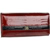 GROSSO Kožená dámska lakovaná kroko peňaženka RFID červená v darčekovej krabičke GROSSO Kožená dámska lakovaná kroko peňaženka RFID červená v darčekovej krabičke