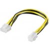 Kábel PremiumCord kn-16 8 pin/matera - P4 4pin/matera 24 cm žlto-čierny PremiumCord