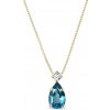 Prívesok zo žltého zlata s London blue topásom KLENOTA K0667133 Prívesok zo žltého zlata s London blue topásom KLENOTA K0667133
