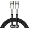 Baseus CATJK-C01 Cafule Kovový datový USB Typ C - USB Typ C 100 W (20 V / 5 A), 1m, černý