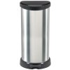 Kôš Curver® DECO BIN 40 lit., strieborný/čierny, na odpad, s pedálom Kôš Curver® DECO BIN 40 lit., strieborný/čierny, na odpad, s pedálom