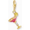 THOMAS SABO prívesok charm Red cocktail glass gold 1931-565-9 THOMAS SABO prívesok charm Red cocktail glass gold 1931-565-9