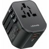 USAMS Kvalitná značková Ładowarka 2xUSB T59 20W adaptér 4v1 US/AU/EU/UK čierna USAMS Kvalitná značková Ładowarka 2xUSB T59 20W adaptér 4v1 US/AU/EU/UK čierna