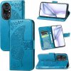 Peňaženkové kožené puzdro BUTTERFLY na Huawei P50 Pro – Modrá Peňaženkové kožené puzdro BUTTERFLY na Huawei P50 Pro – Modrá