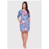 Dámska nočná košeľa modrá s ružami, veľ. S Dámska nočná košeľa modrá s ružami, veľ. S