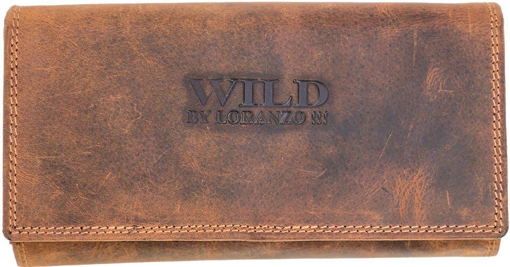 Wild By Loranzo kožená velká peňaženka hnědá