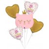Sada fóliových balonků Kočka Happy Birthday Princess 5 ks Sada fóliových balonků Kočka Happy Birthday Princess 5 ks