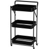 HomePRO GWI5894 Regál na kolieskach, skladací, 88x45x29,5cm, 150kg, čierny HomePRO GWI5894 Regál na kolieskach, skladací, 88x45x29,5cm, 150kg, čierny