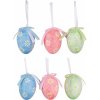 Anděl Vajíčka s kytičkami plastová na zavěšení 6 cm 6 ks v sáčku Anděl Vajíčka s kytičkami plastová na zavěšení 6 cm 6 ks v sáčku