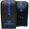 RDX F6 KARA Rukavice na vrece 4oz Black BLUE - Standard Size RDX F6 KARA Rukavice na vrece 4oz Black BLUE - Standard Size