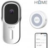 iGET HOME Doorbell DS1 White + CHS1 White - WiFi batériový videozvonček, set s reproduktorom, CZ app
