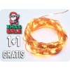 ACA Lighting LED dekoračná reťaz 10m 100LED WW 8 funkcií s adaptérom zlatá meď X01100132