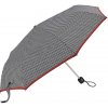 Fulton Minilite 2 houndstooth red border deštník skládací černo červený