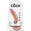 King Cock Elite 7 realistický dildo s prísavkou 18 cm prírodná farba
