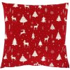 Vankúš zamatový s výplňou - červený vianočný, 100% polyester, 45 x 45 cm. Vankúš zamatový s výplňou - červený vianočný, 100% polyester, 45 x 45 cm.