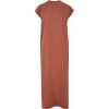 Urban Classics Ladies Long Extended Shoulder Dress terracotta