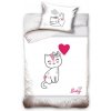 Obliečky do postieľky dvojstranné biele so sivou- Mačiatko, 135 x 100 cm Obliečky do postieľky dvojstranné biele so sivou- Mačiatko, 135 x 100 cm