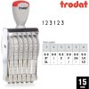 Nesamobarvící číslovačka, výška 15mm, Trodat 15156, 6-místné Nesamobarvící číslovačka, výška 15mm, Trodat 15156, 6-místné