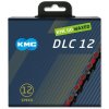 Kmc DLC 12 čierno-červený Waxed BOX reťaz Kmc DLC 12 čierno-červený Waxed BOX reťaz