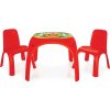 Plastový stolík + dve stoličky červený Plastový stolík + dve stoličky červený