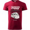 Happy Camper - Klasické pánske tričko vyššej gramáže - M ( Marlboro červená ) Happy Camper - Klasické pánske tričko vyššej gramáže - M ( Marlboro červená )