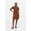 ŠATY KARL LAGERFELD FAUX LEATHER DETAIL KNIT DRESS FRIAR BROWN ŠATY KARL LAGERFELD FAUX LEATHER DETAIL KNIT DRESS FRIAR BROWN