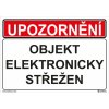 Walteco Objekt elektronicky strážený, 210x148mm, formát A5, samolepka , 20303 Walteco Objekt elektronicky strážený, 210x148mm, formát A5, samolepka , 20303
