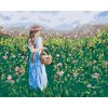 ZUTY Maľovanie podľa čísel DIEVČA ZBIERAJÚCE KVETY DO KOŠÍKA Rámovanie vypnuté plátno na rám Rozmer 80 x 100 cm