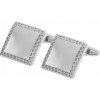 Eppi platinové manžetové gombíky v tvare štvorca s diamantmi Baine