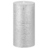 Sviečka MagicHome Vianoce, 6,9x13 cm, valcová, strieborná, metalický efekt Sviečka MagicHome Vianoce, 6,9x13 cm, valcová, strieborná, metalický efekt