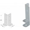 DOMAX PSB zaskrutkovacia pätka stĺpika Žiarové pozinkovanie (ZNO) PSB 45 - 45 x 45 x 170 x 2 mm (4 ks) DOMAX PSB zaskrutkovacia pätka stĺpika Žiarové pozinkovanie (ZNO) PSB 45 - 45 x 45 x 170 x 2 mm (4 ks)