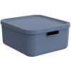 Rotho Úložný box, rovný s víkom, 20l, modrý ALBU LIGHT, 40x36x18 Rotho Úložný box, rovný s víkom, 20l, modrý ALBU LIGHT, 40x36x18