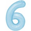 Party Narodeninový balón číslo 6 - nebeská modrá, 100 cm Party Narodeninový balón číslo 6 - nebeská modrá, 100 cm