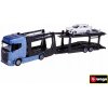 Bburago Kamion Multicar Carrier Scania 770S Blue + Porsche Macan 1:43