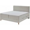 Béžová boxspring posteľ s úložným priestorom 160x200 cm Memphis - Meise Möbel Béžová boxspring posteľ s úložným priestorom 160x200 cm Memphis - Meise Möbel