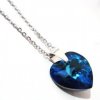 For You Náhrdelník Swarovski elements srdce modré - Bermuda Blue 18mm - 14518 For You Náhrdelník Swarovski elements srdce modré - Bermuda Blue 18mm - 14518