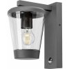RABALUX 7267 Savano exteriérové nástenné svietidlo 1xE27 IP44 antracit, priehľadná, súmrakový a pohybový senzor RABALUX 7267 Savano exteriérové nástenné svietidlo 1xE27 IP44 antracit, priehľadná, súmrakový a pohybový senzor