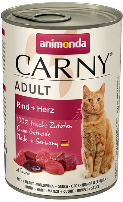 Animonda CARNY cat Adult hovädzie a srdiečka 6 x 400 g
