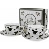Porcelánové šálky na kávu a čaj s tanierikom DUO ANIMALS ČIERNE MAČKY 280 ml 2 ks. Porcelánové šálky na kávu a čaj s tanierikom DUO ANIMALS ČIERNE MAČKY 280 ml 2 ks.