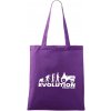 Evolúcia traktor - Taška bavlnená - 42 x 38 cm ( Fialová ) Evolúcia traktor - Taška bavlnená - 42 x 38 cm ( Fialová )