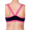 Dragonfly, Fitness podprsenka Nella 19, čierna / ružová XL Dragonfly, Fitness podprsenka Nella 19, čierna / ružová XL